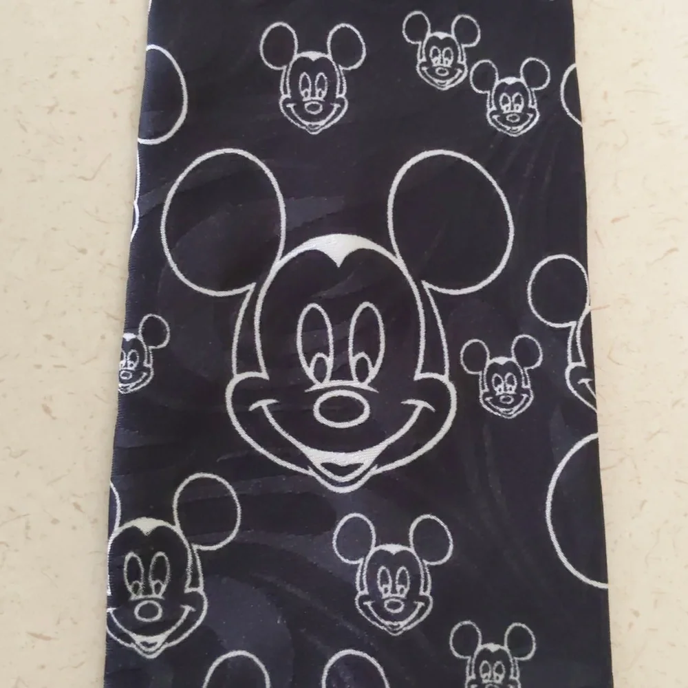 Disney Mickey Mouse Tie Black White Mickey Unlimited USA Made